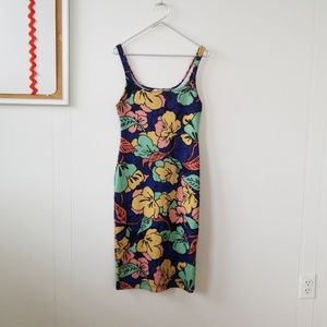 Zara Trafaluc 2017 Bodycon Dress Tropical Floral